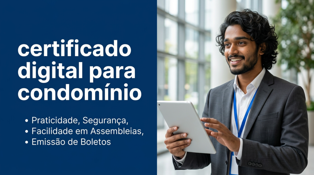 Certificado para condomínio usado por síndicos e administradoras