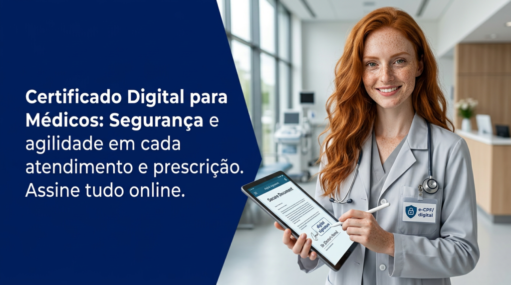 Certificado digital para médico utilizado na assinatura de documentos online