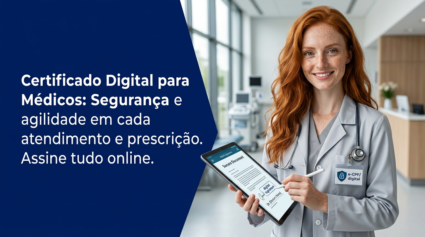 Certificado digital para médico utilizado na assinatura de documentos online
